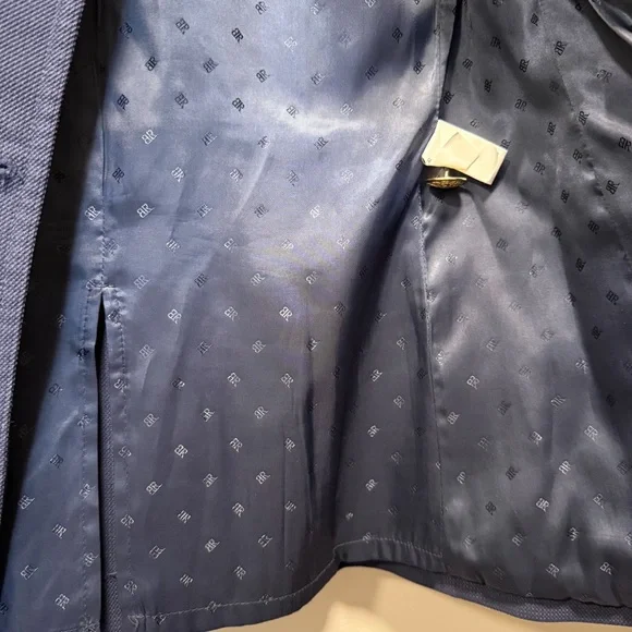 Banana Republic Double Breasted Military Blazer Navy/Black Small - Picture 7 of 12